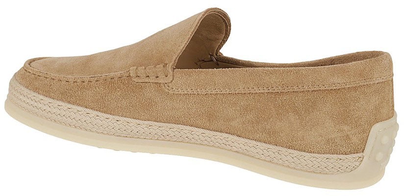 Tod's Slip-On Calfskin Flat Shoes Neutraal
