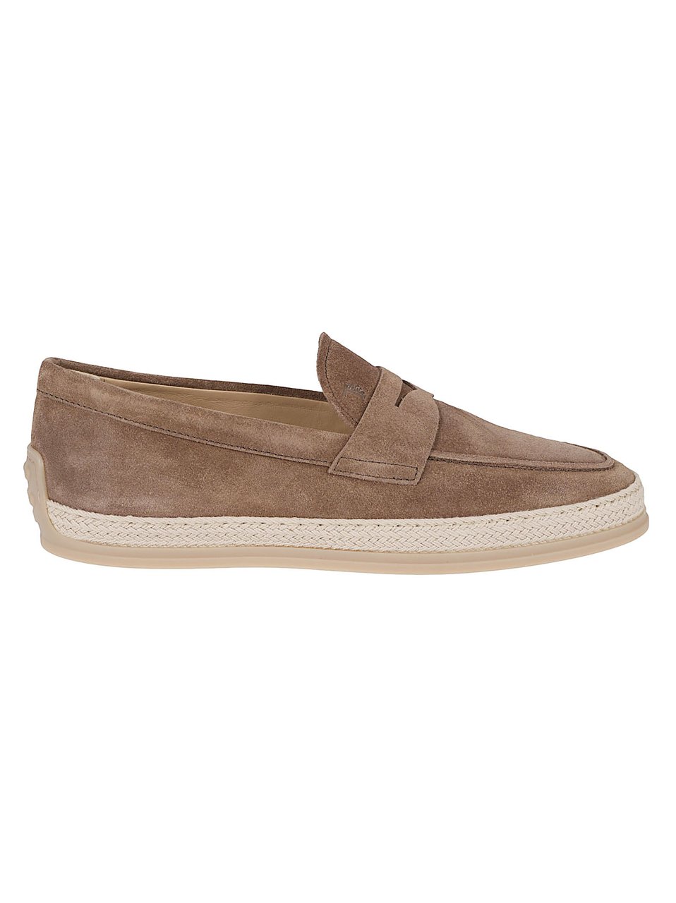 Tod's Suede Loafers With Embossed Monogram Bruin