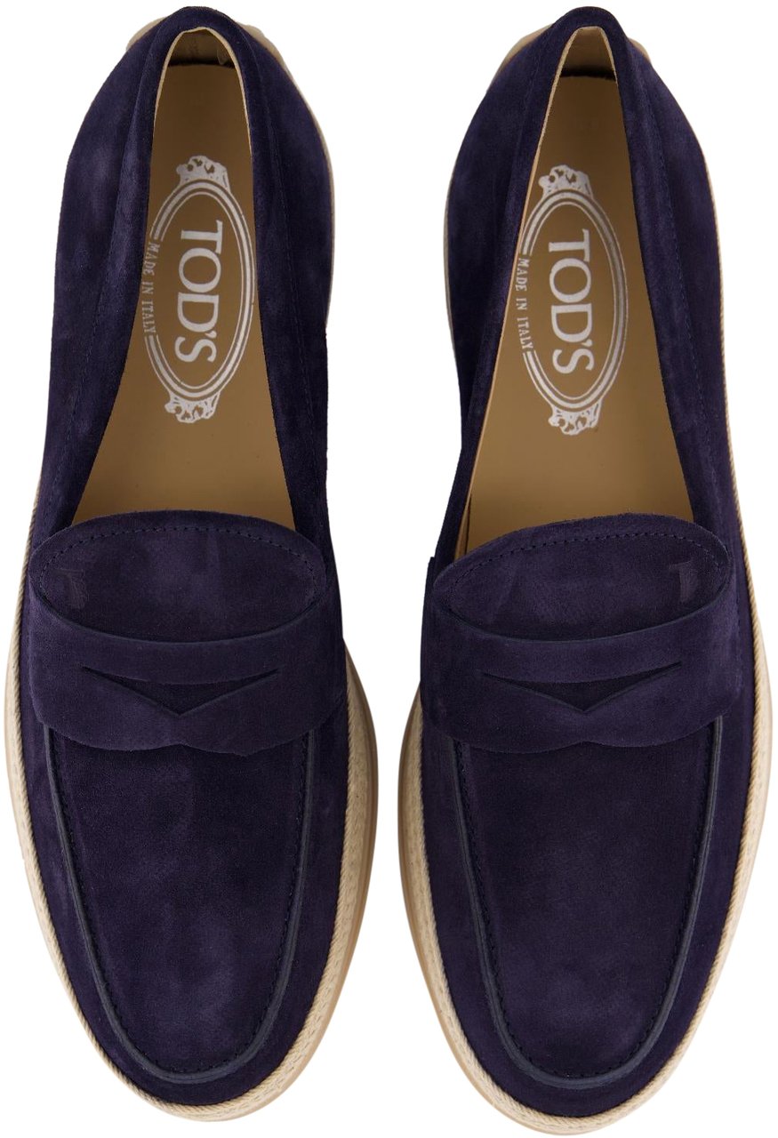 Tod's Heren Gomma Rafia Mocassin Blauw Blauw