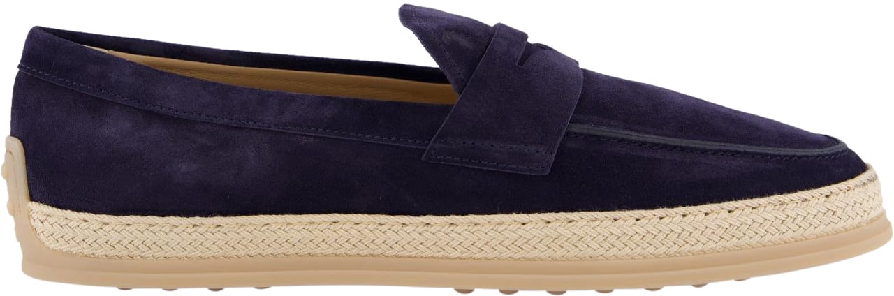 Tod's Heren Gomma Rafia Mocassin Blauw Blauw