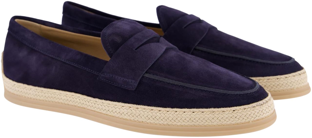 Tod's Heren Gomma Rafia Mocassin Blauw Blauw