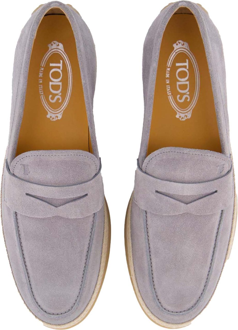Tod's Heren Gomma Rafia Mocassin Grijs Grijs