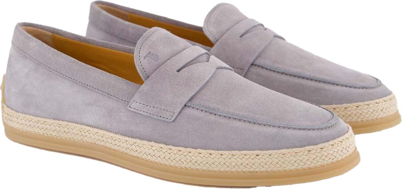 Tod's Heren Gomma Rafia Mocassin Grijs Grijs
