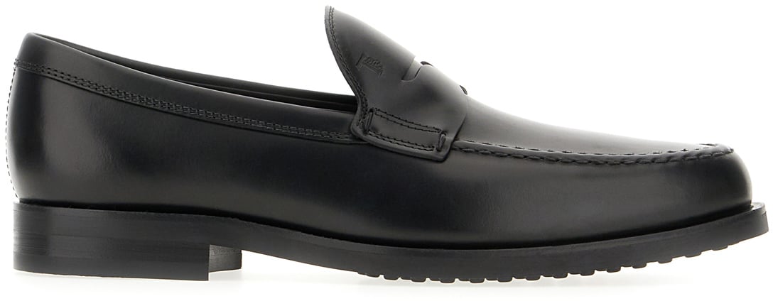 Tod's Tod's Black leather loafers Zwart