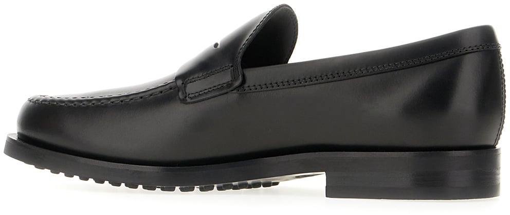 Tod's Tod's Black leather loafers Zwart