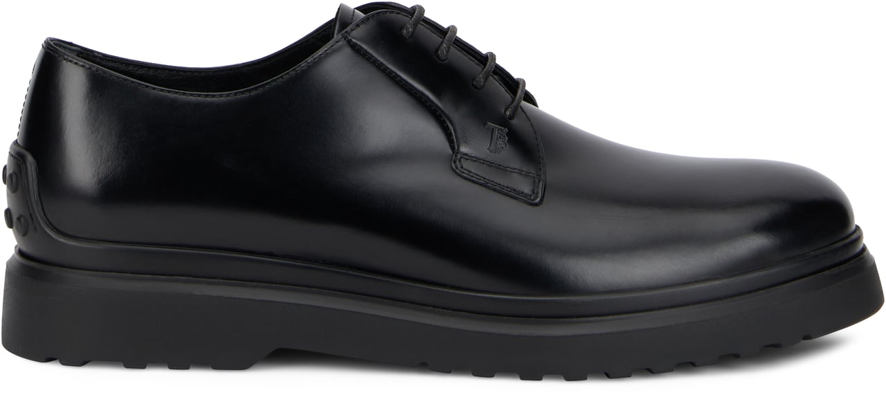 Tod's Lace-up shoe in leather Zwart