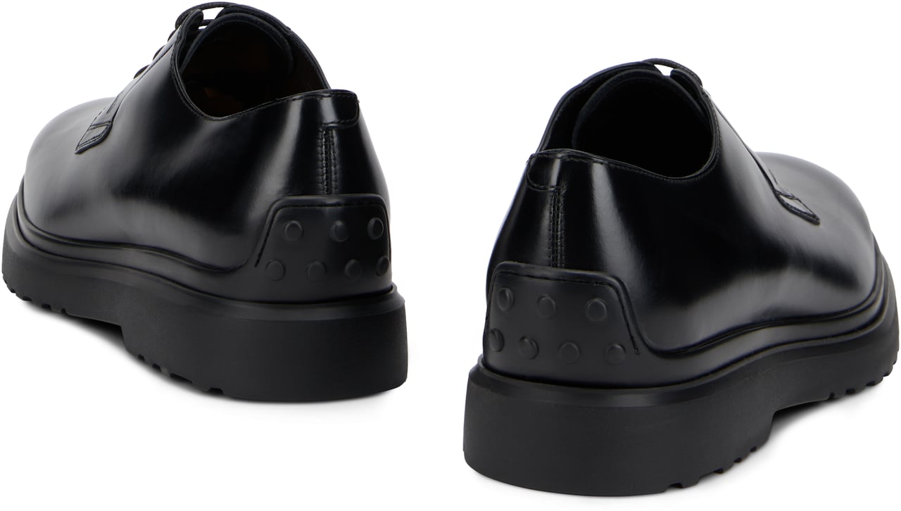 Tod's Lace-up shoe in leather Zwart