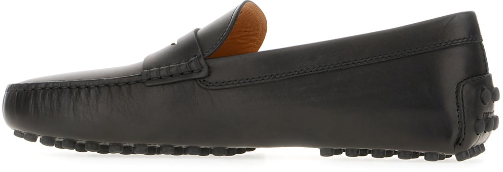 Tod's Tod's Black leather Gommino loafers Zwart