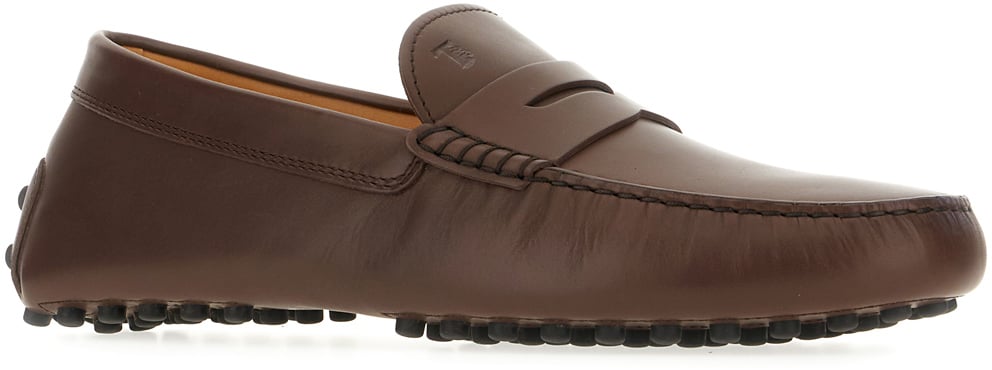 Tod's Tod's Chocolate leather Gommino loafers Bruin