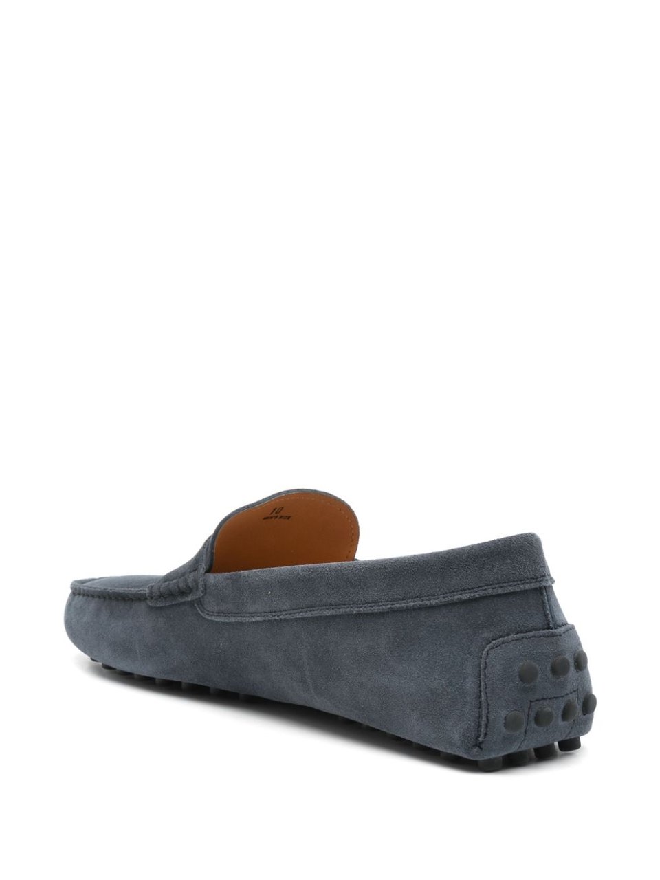 Tod's Navy Blue Suede Loafers Grijs