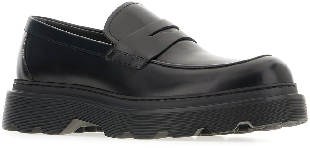 Tod's Tod's Black leather loafers Zwart