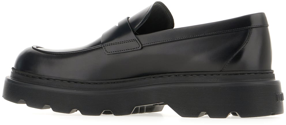 Tod's Tod's Black leather loafers Zwart