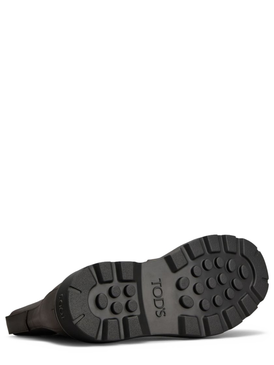 Tod's Black Chelsea Smooth Leather Boots Zwart