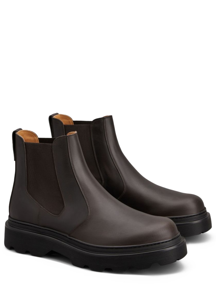 Tod's Black Chelsea Smooth Leather Boots Zwart