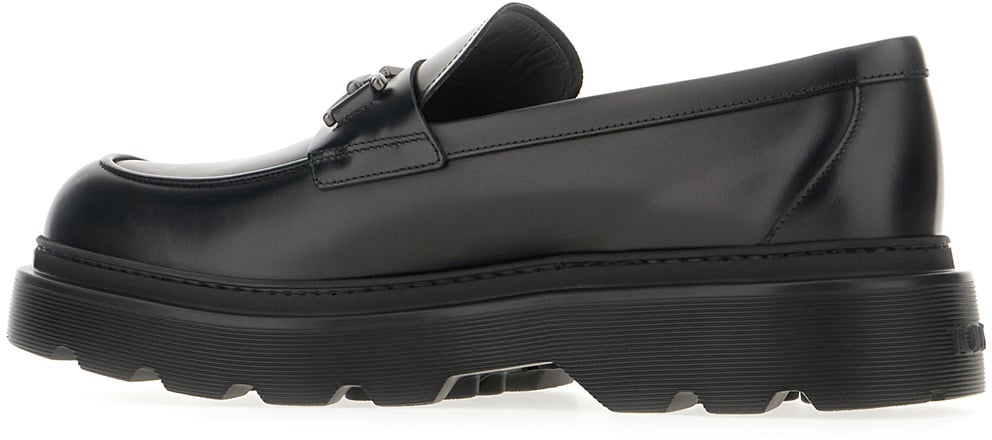 Tod's Tod's Black leather loafers Zwart