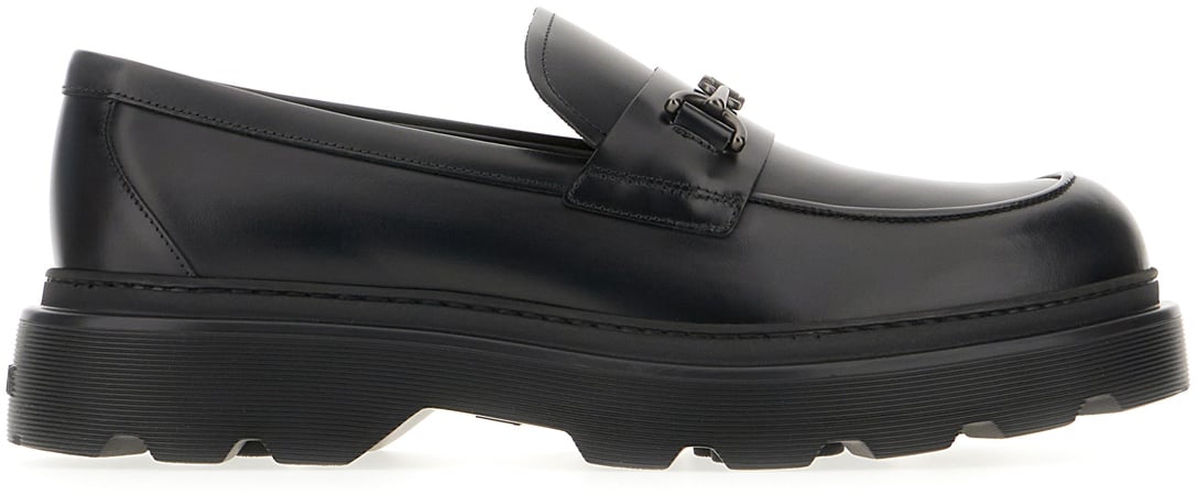 Tod's Tod's Black leather loafers Zwart