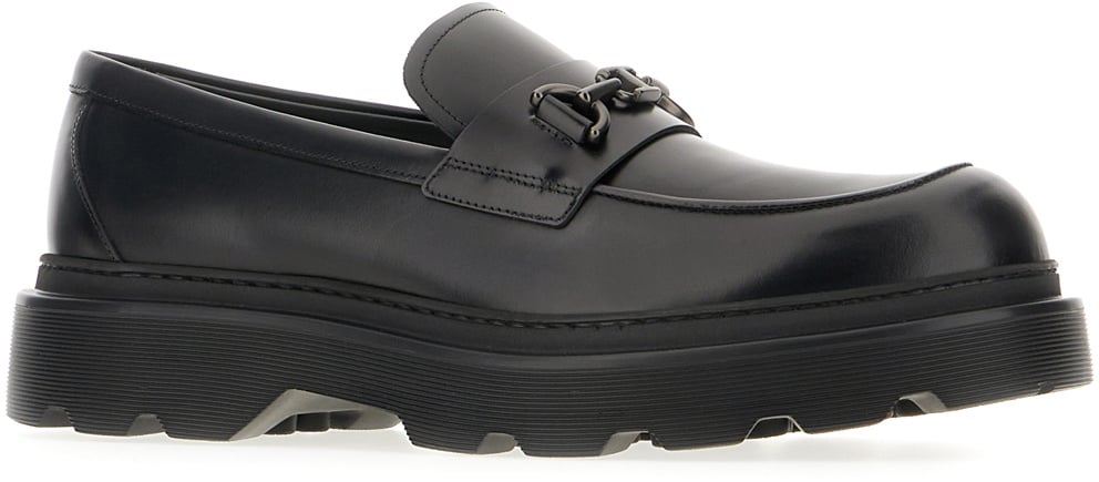Tod's Tod's Black leather loafers Zwart