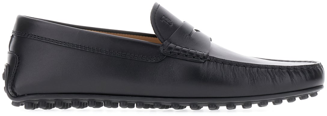 Tod's Tod's Black leather loafers Zwart