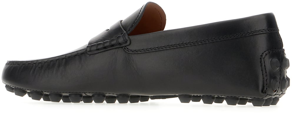 Tod's Tod's Black leather Macro Gommino loafers Zwart
