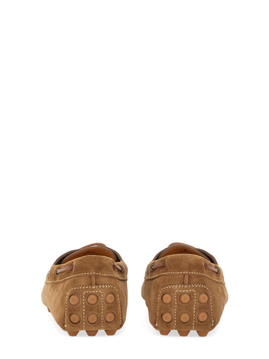 Tod's Moccasin Toe Calfskin Leather Loafer Bruin