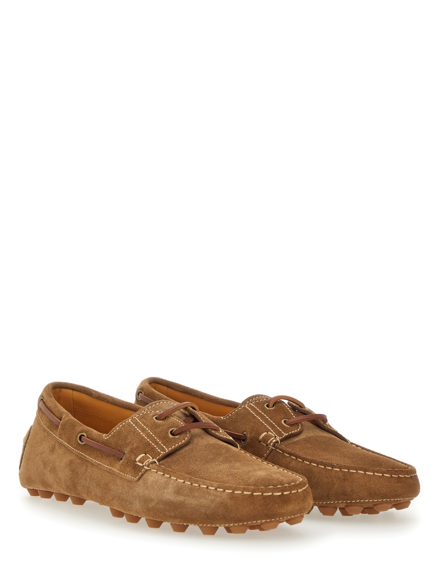 Tod's Moccasin Toe Calfskin Leather Loafer Bruin