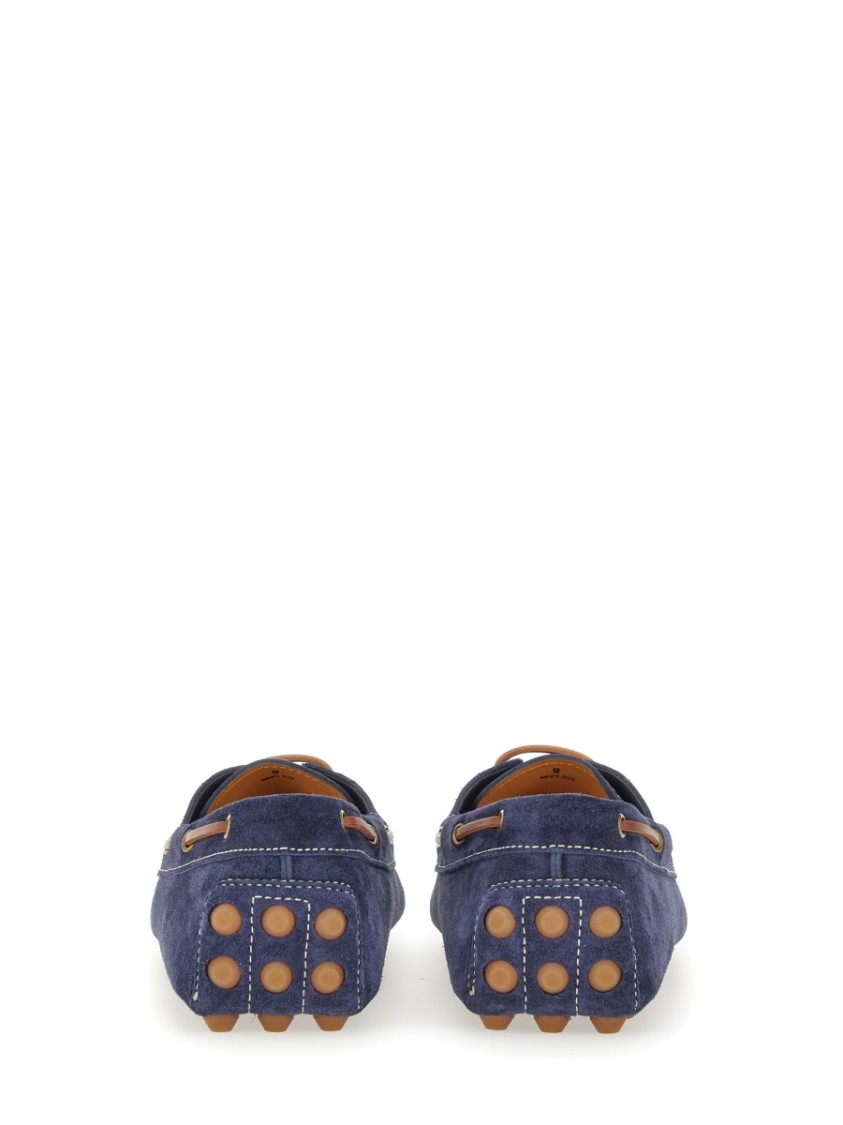 Tod's Classic Blue Calfskin Loafer Blauw