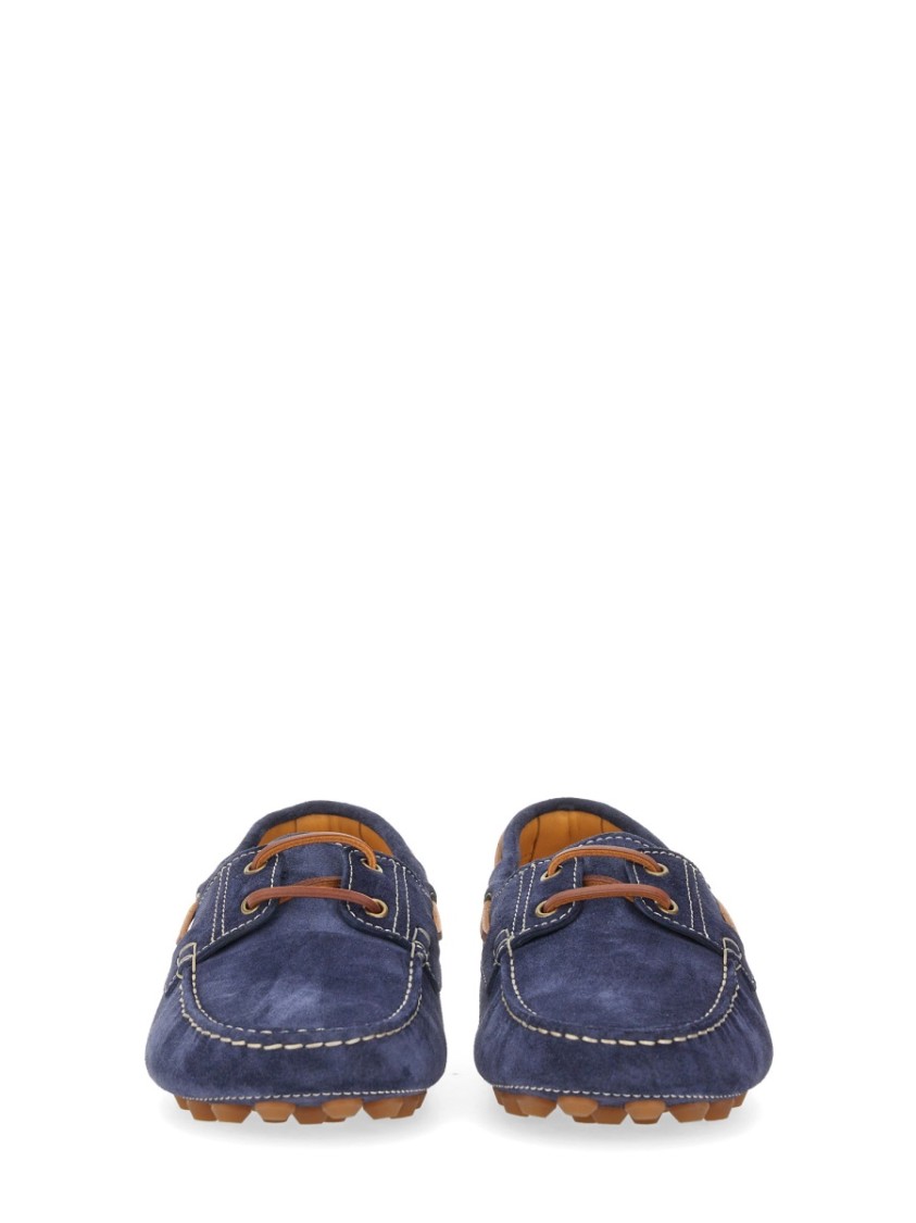 Tod's Classic Blue Calfskin Loafer Blauw