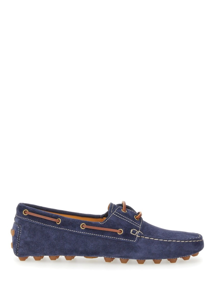 Tod's Classic Blue Calfskin Loafer Blauw