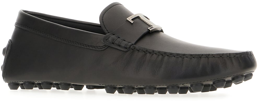 Tod's Tod's Black leather loafers Zwart