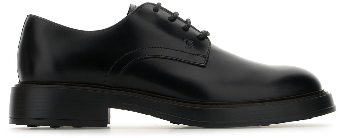 Tod's Black leather lace-up Zwart