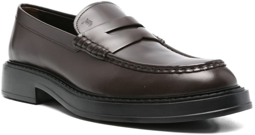 Tod's Flat Shoes Marrone Scuro Bruin