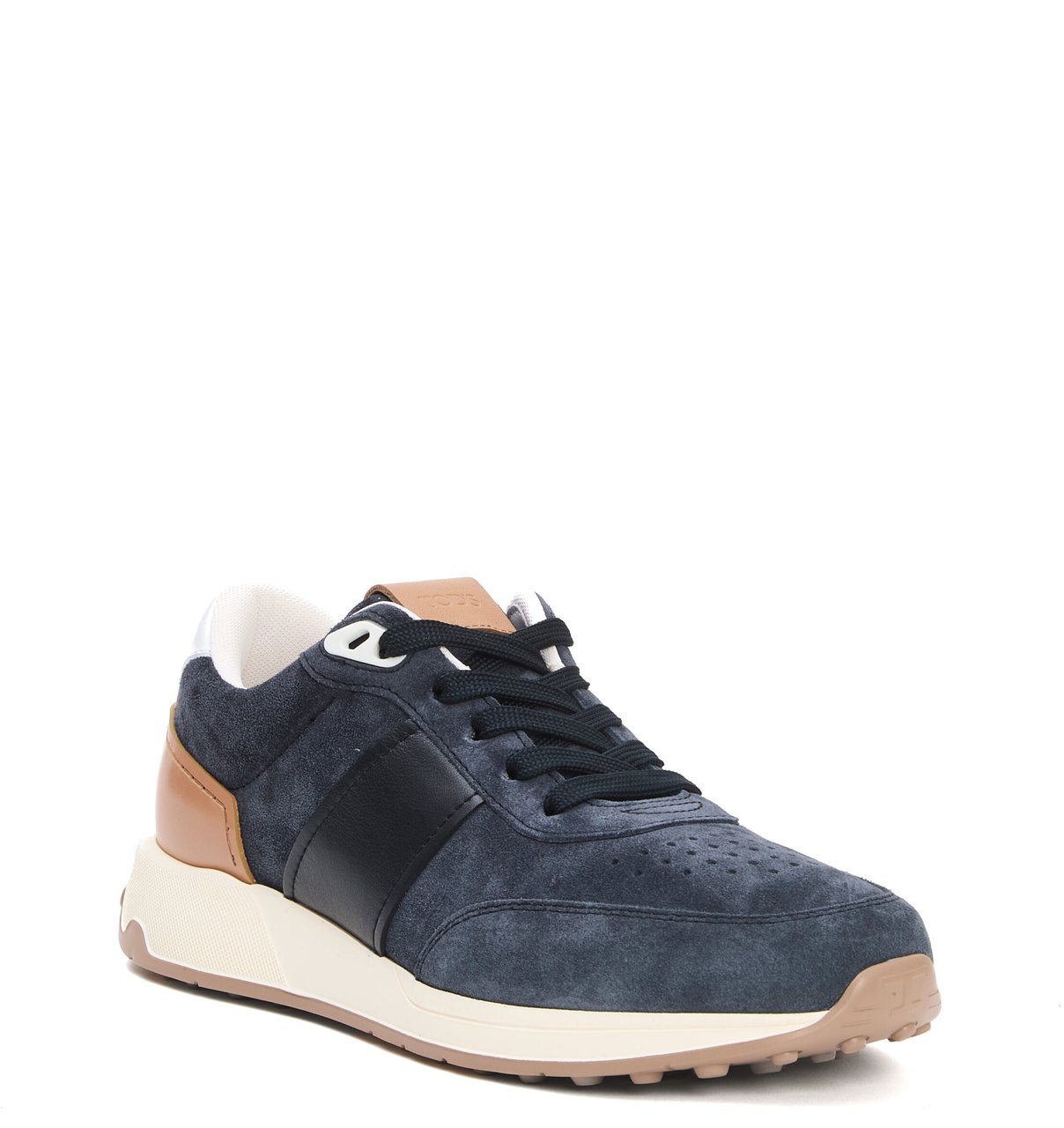Tod's Running Camoscio Blu Spoiler Cuoio Blauw