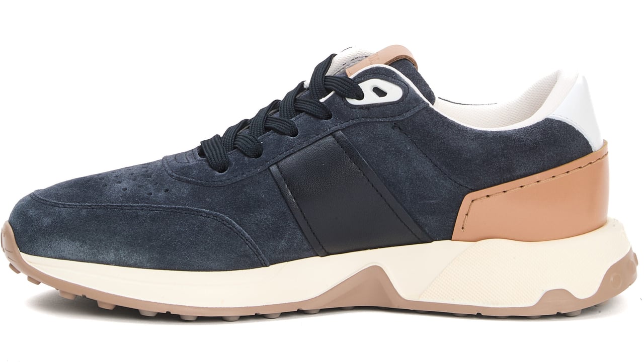 Tod's Running Camoscio Blu Spoiler Cuoio Blauw