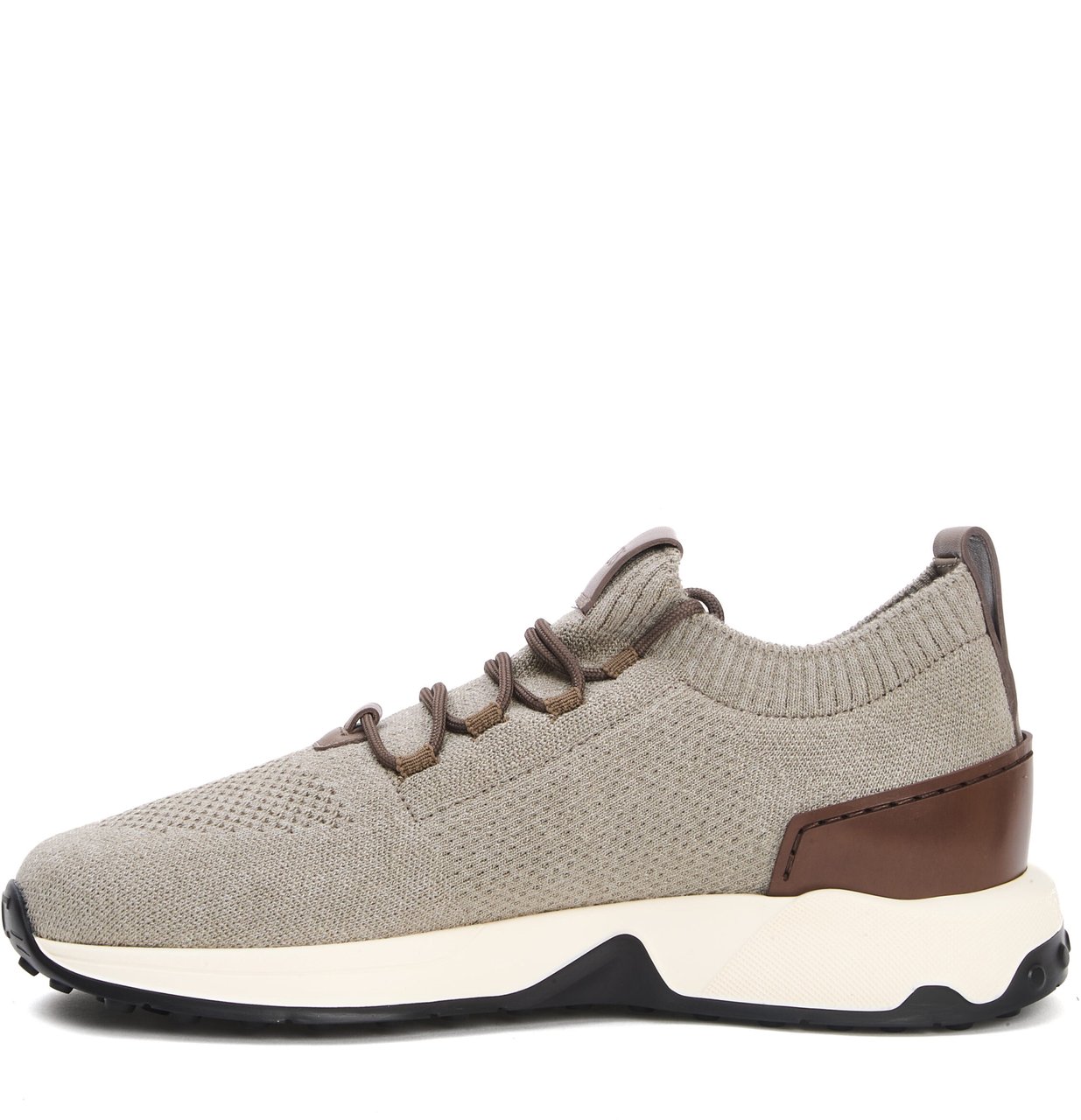 Tod's Running Tessuto Grigio Spoiler Cuoio Grijs