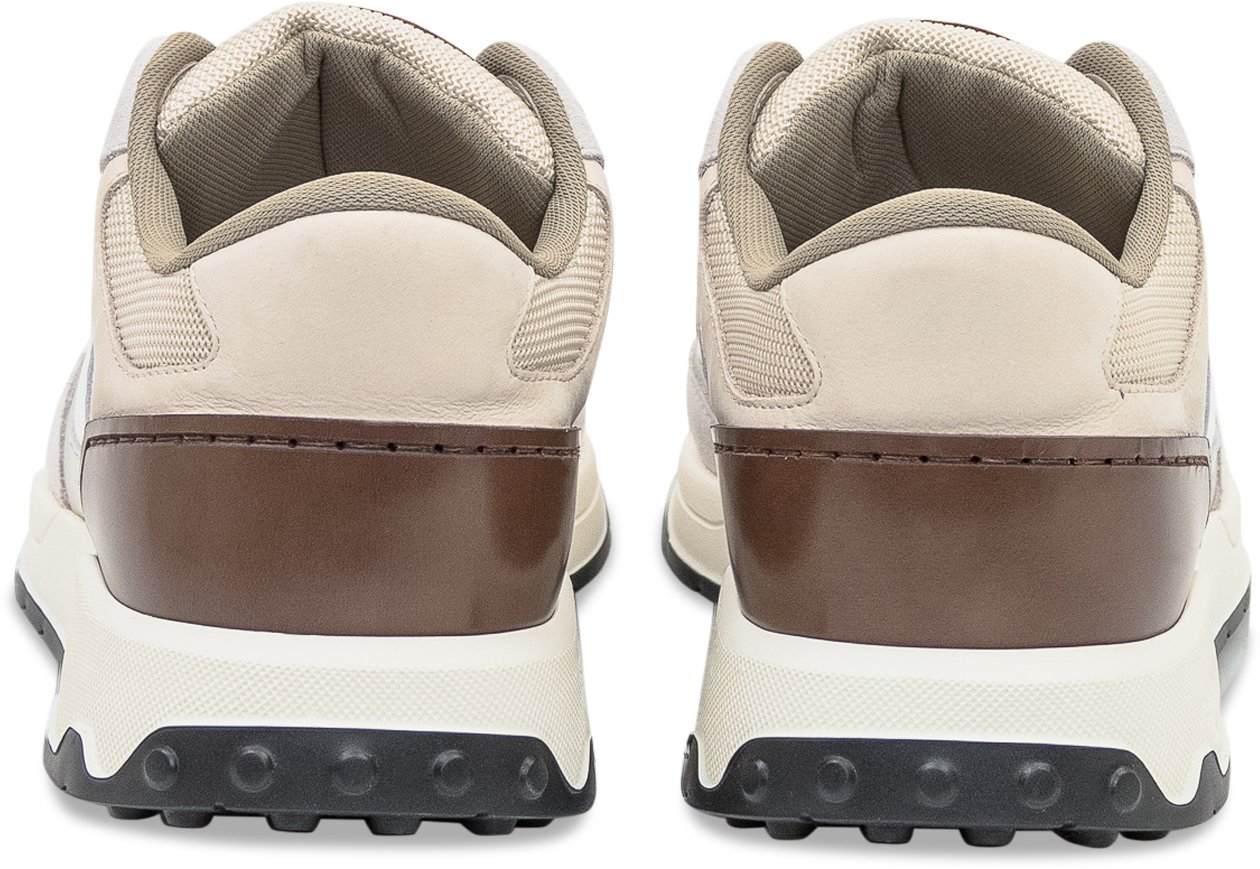 Tod's Tod s Sneakers in Pelle e Tessuto Beige Divers