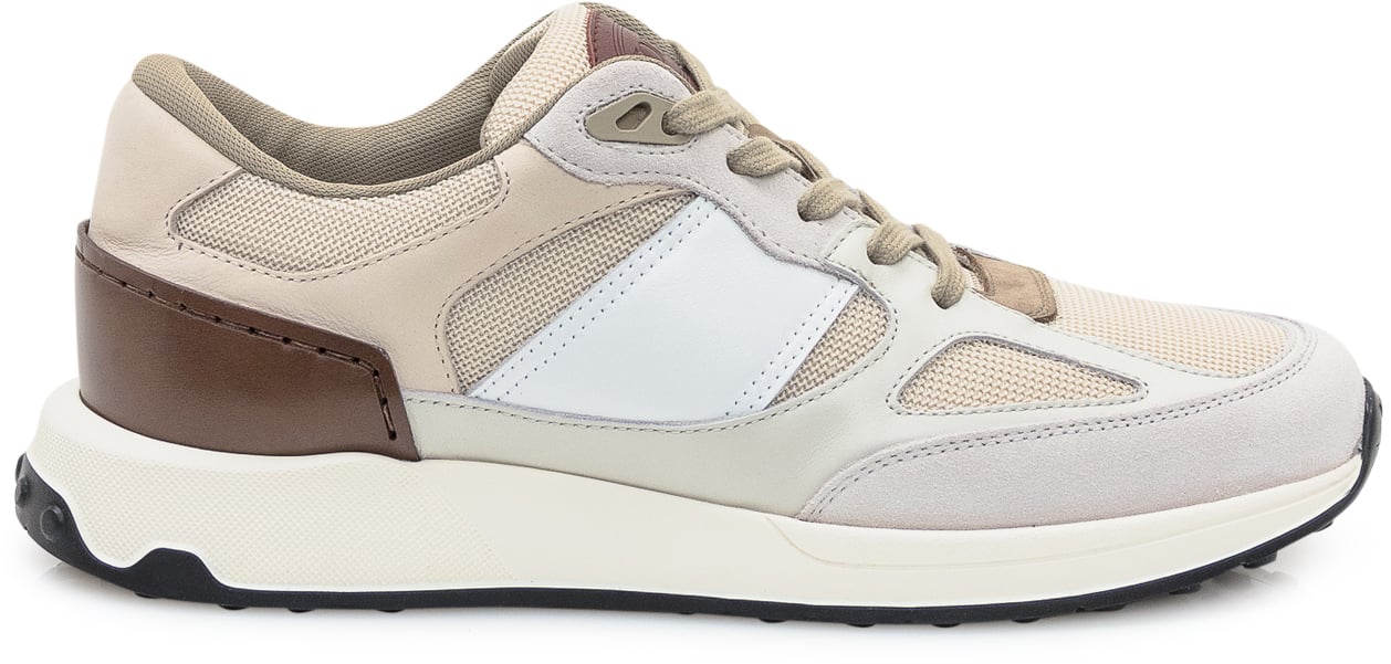 Tod's Tod s Sneakers in Pelle e Tessuto Beige Divers