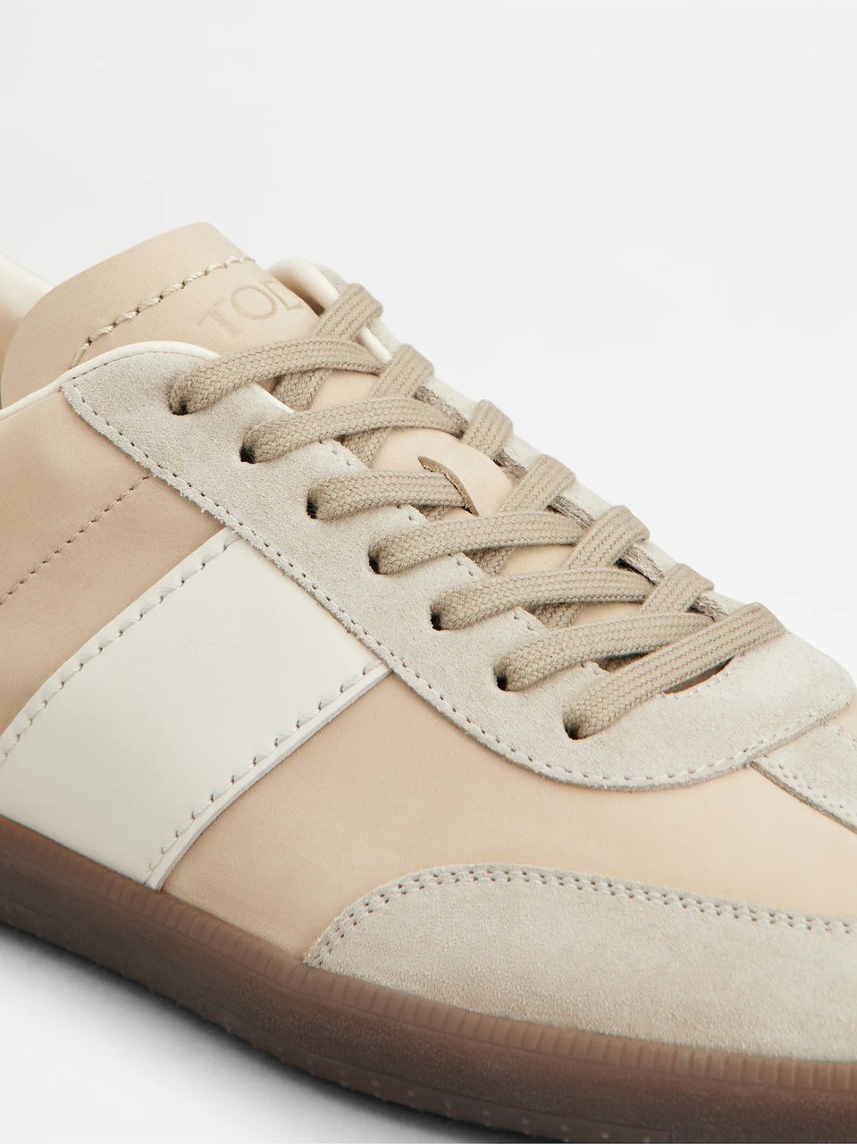 Tod's Beige Calzature Low-Top Leather Sneakers Neutraal