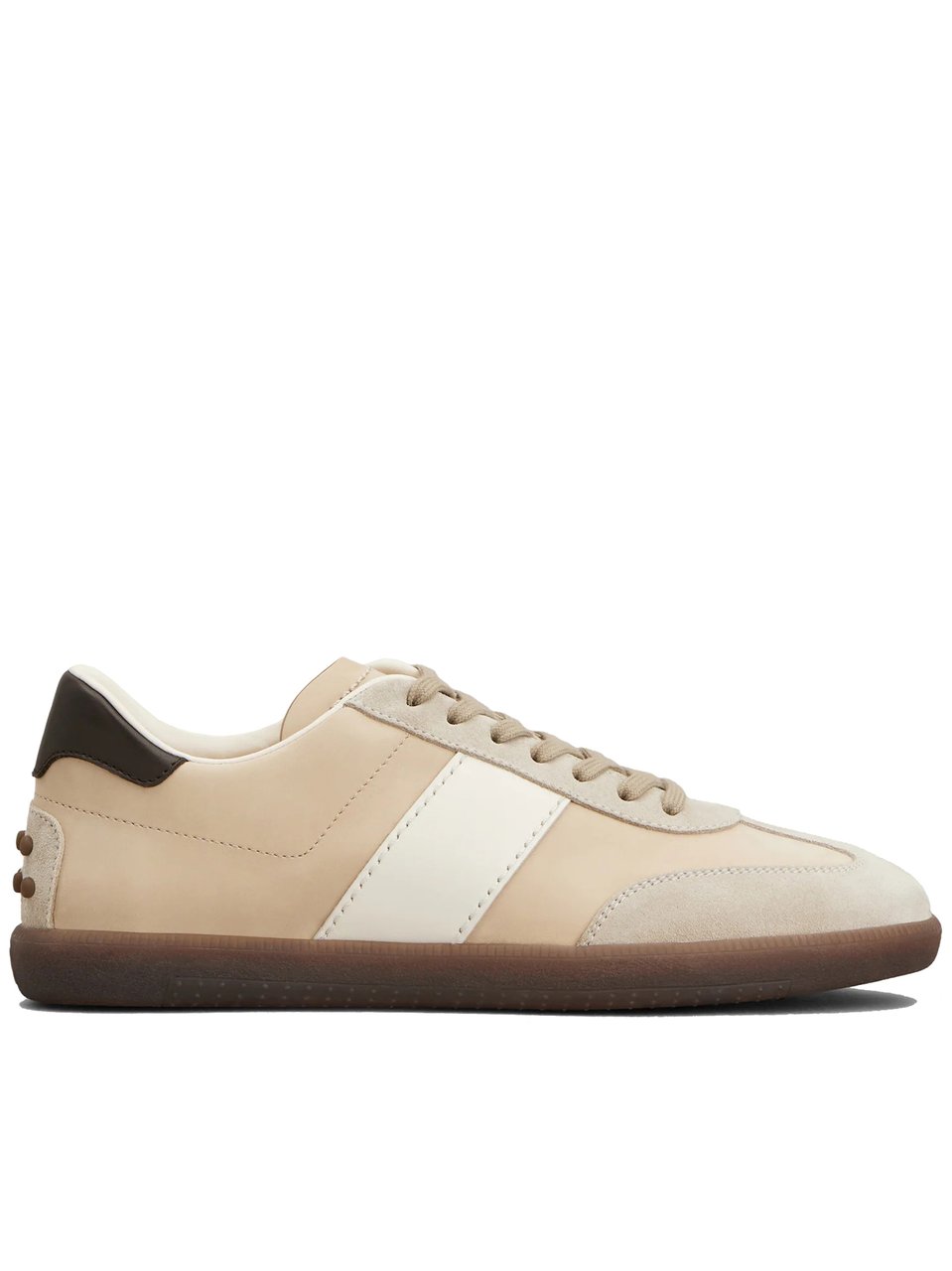 Tod's Beige Calzature Low-Top Leather Sneakers Neutraal