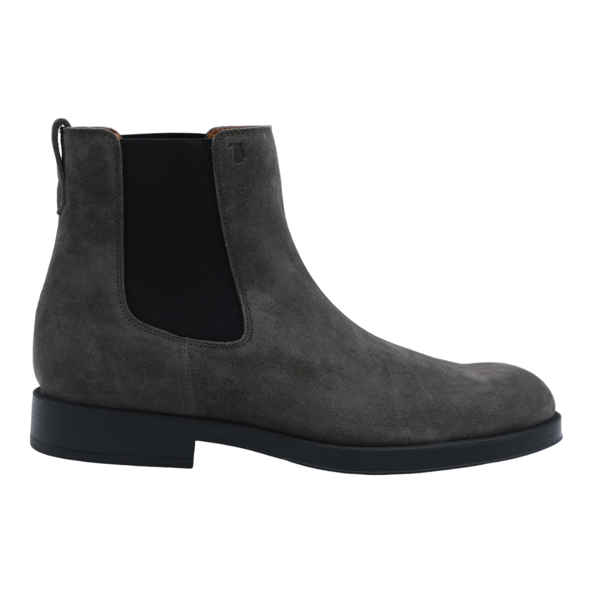 Tod's 'Chelsea' Grey Suede Leather Ankle Boots Zwart