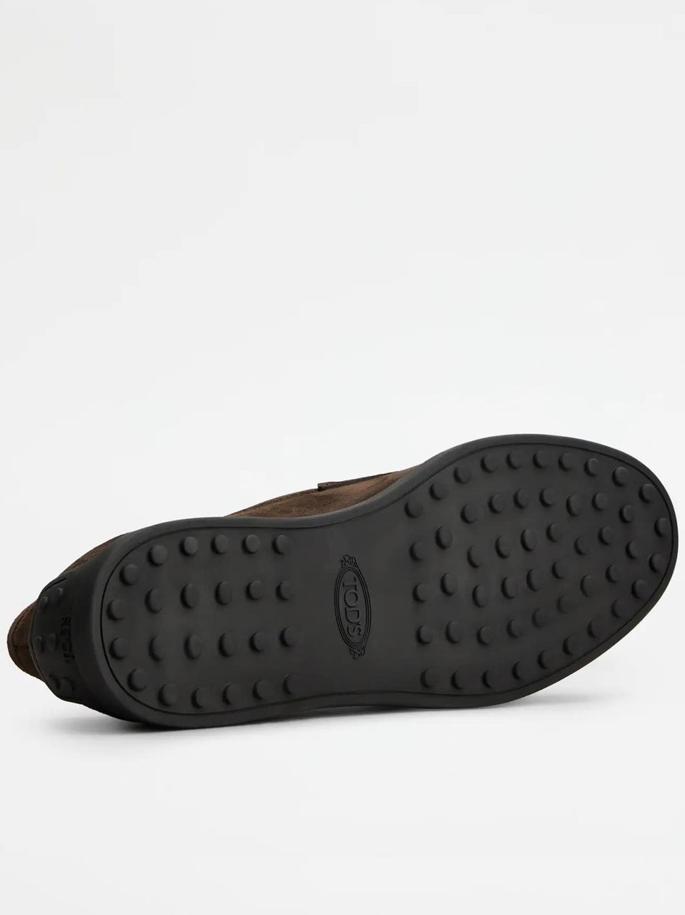 Tod's Luxurious Brown Suede Loafers with Penny Strap Zwart