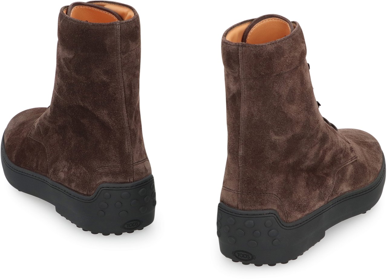 Tod's Lace-up suede ankle boots Bruin