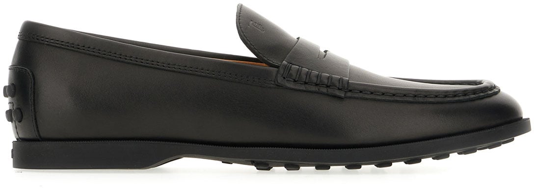 Tod's Tod's Black leather loafers Zwart