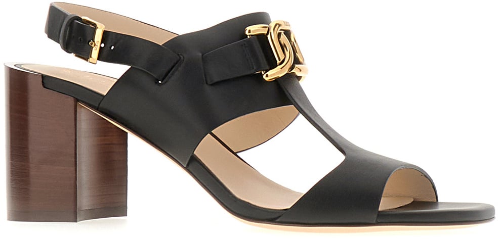 Tod's Tod's Black leather Kate sandals Zwart