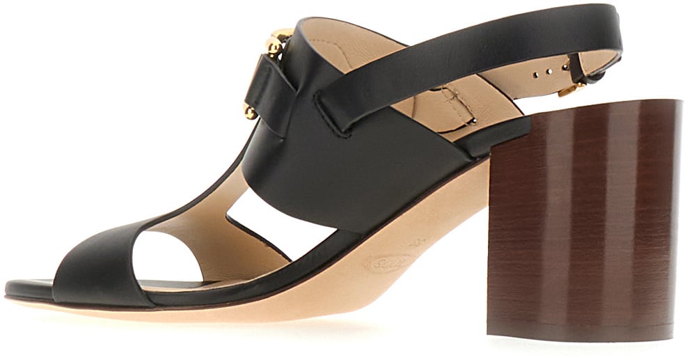 Tod's Tod's Black leather Kate sandals Zwart