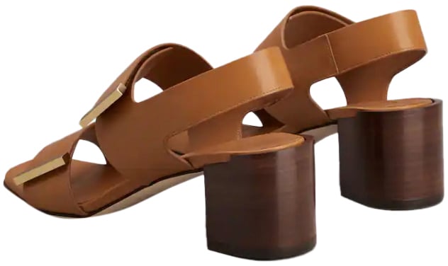 Tod's Sandals Leather Brown Bruin