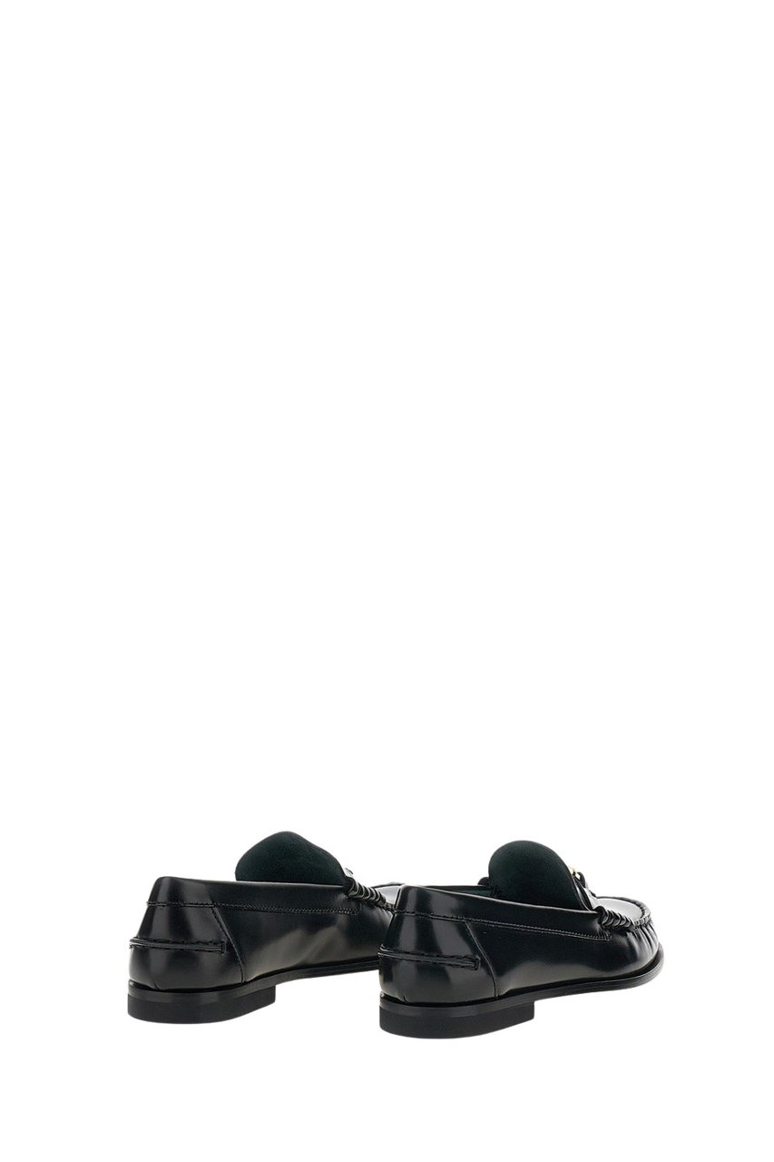 Tod's Brushed Leather Loafers Zwart