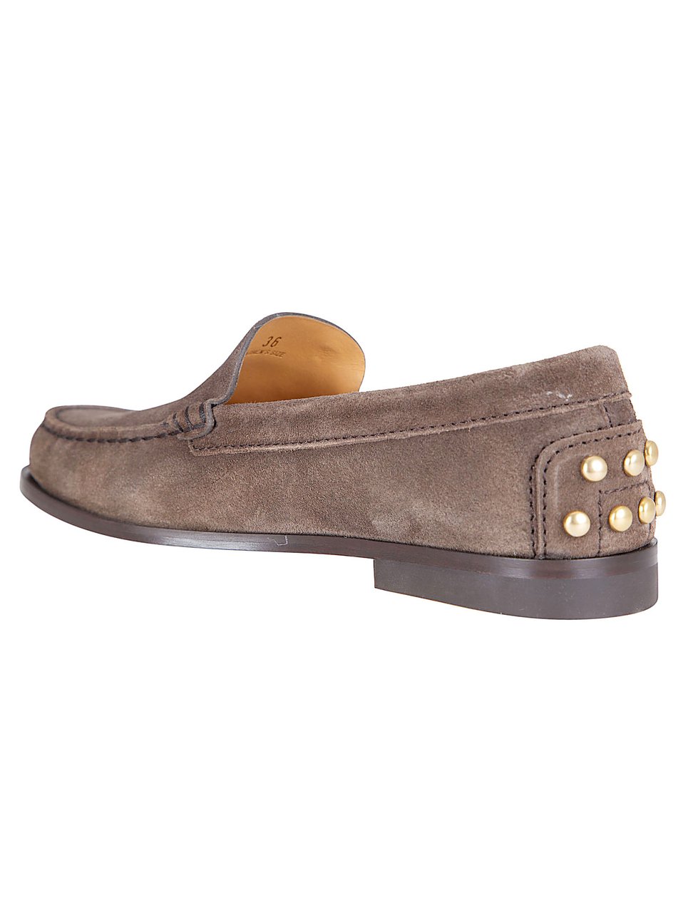 Tod's Moccasin Flat Shoes with Metal Dot Accents Roze