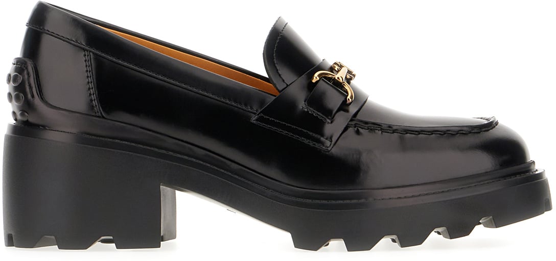 Tod's Tod's Black leather loafers Zwart