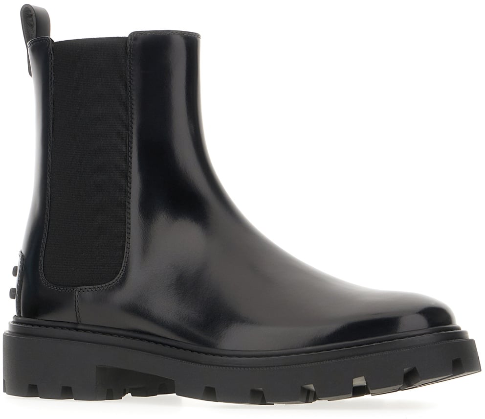 Tod's Tod's Black leather ankle boots Zwart