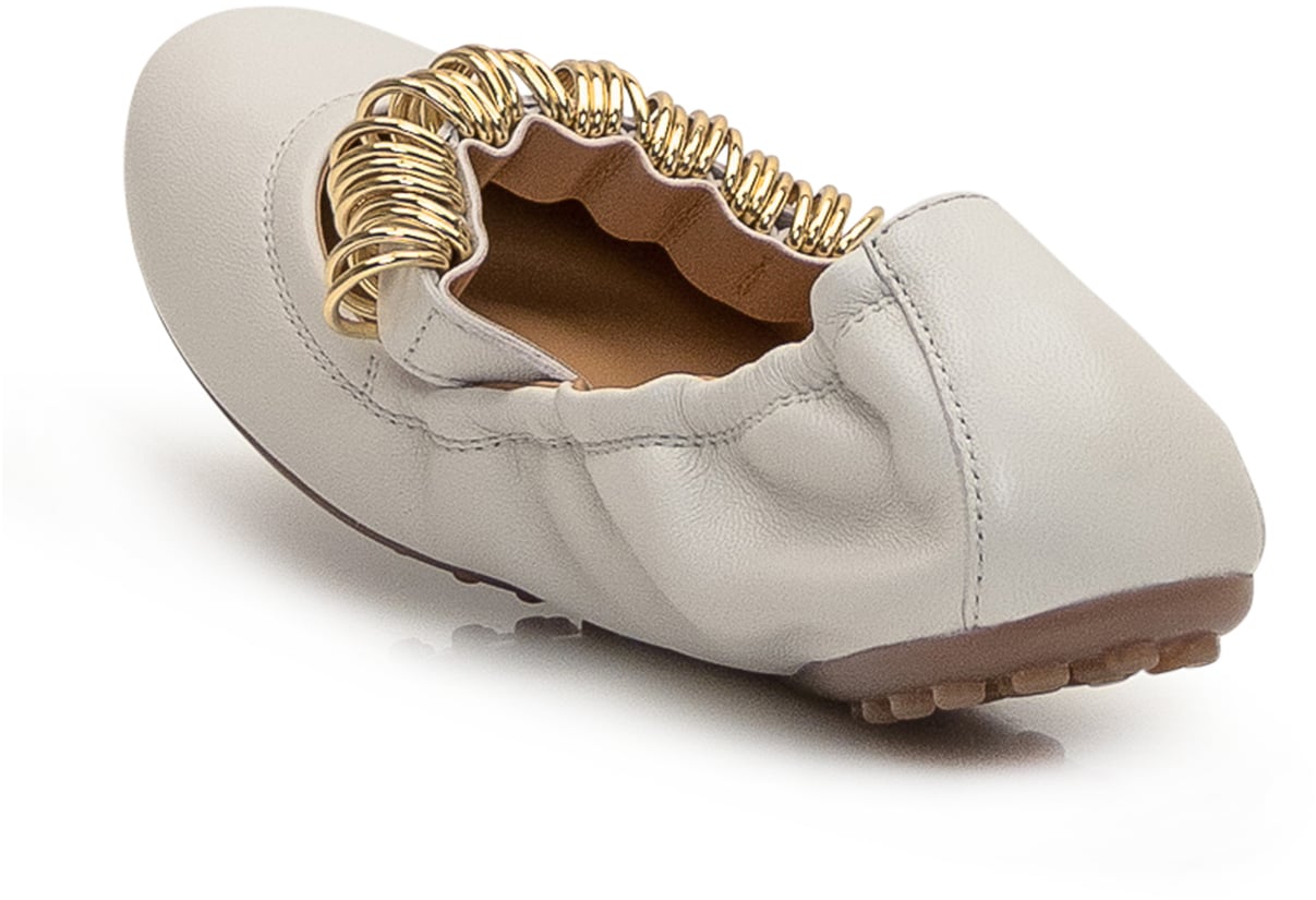 Tod's Scarpa Ballerina Dee Fascia Beige